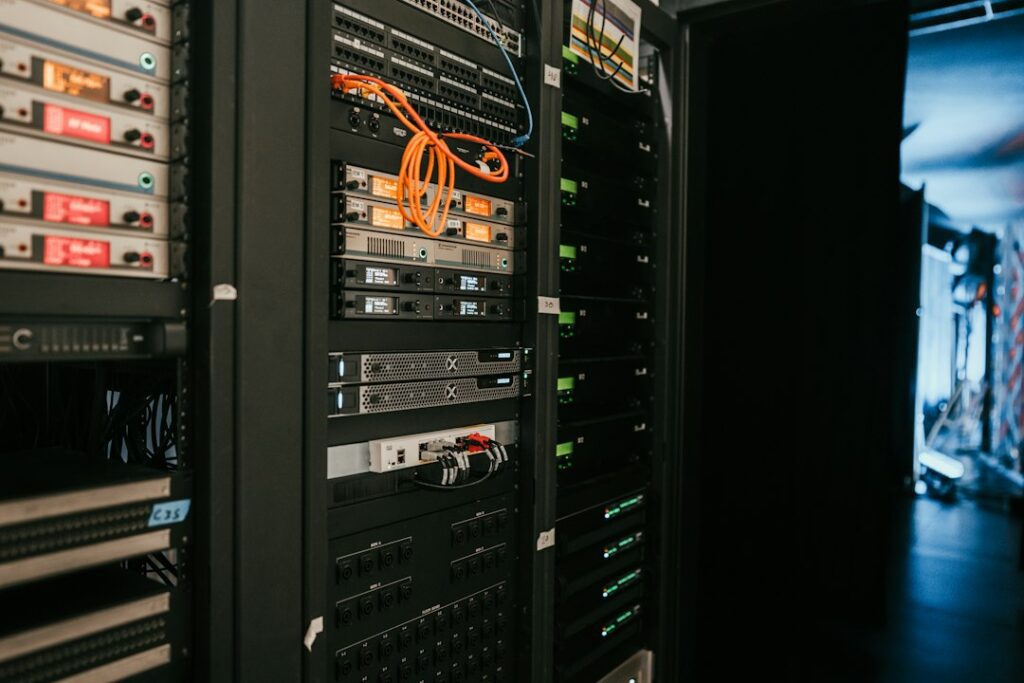 Server racks representing a secure reseller panel migration